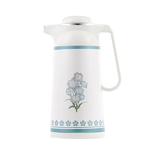 AOKLEY Pichet Isotherme 1.6L Grande Capacité Isolée Cafetière Ménage Extérieur Thermos Thermos Intérieur en Verre Pichet Thermo