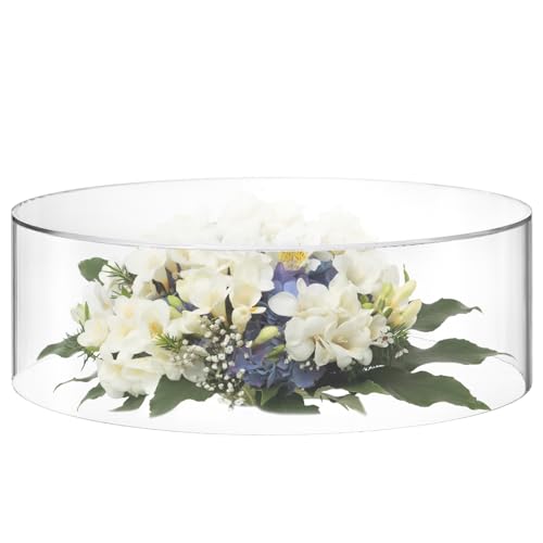 Jucoan Clear Acrylic Cake Stand, Dessert Display Stand Cupcake Stand With Hollow Bottom, 12 Inch Round Cylinder Display Riser For Wedding Birthday Baby Shower Party Dessert Table Display thumb #2
