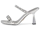 Geöffner Tipp MICHAEL KORS Damen Clara Sandal, Silber, 42 EU