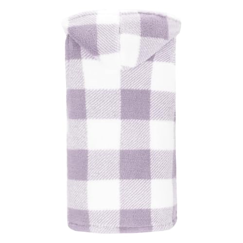 Womens Fleece Vest Checkered Long Sherpa Vest Fall Hooded Furry Coat Flannel Sleeveless Cardigan Sweater4
