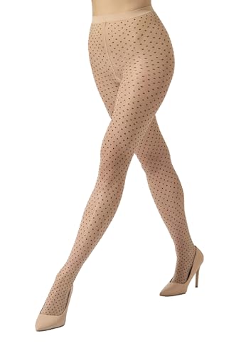 Wolford Multicolored Dot Tights Pantyhose for Women Sheer Opaque Micro Polka Dot Pattern Soft Waistband Designer Hosiery