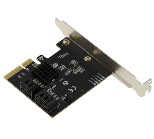 KALEA-INFORMATIQUE Karta kontrolera PCIe 4 porty SATA 3 6G z obsługą UEFI chipset Marvell 88SE9236 - Hardware Raid 0 1 10