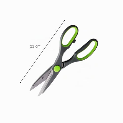 Foto von Nirosta SuperscherePraktika – Vielseitige Haushaltsschere mit extra scharfen Edelstahlklingen, Soft-Grip und Flaschenöffner, 210 mm