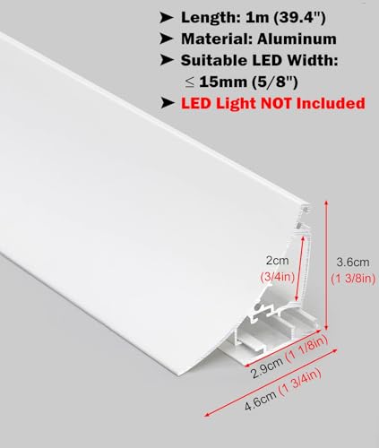 Rodapié LED de aluminio para eliminar pasillos oscuros con estilo 6