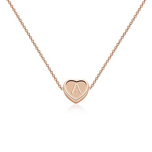 HOLLP Silver Initial Disc Charm Keychain 26 Initial Letter Alphabet Key Ring A-Z Initial English Charm Stainless Steel Initial Keychain for Women (Necklace-A)