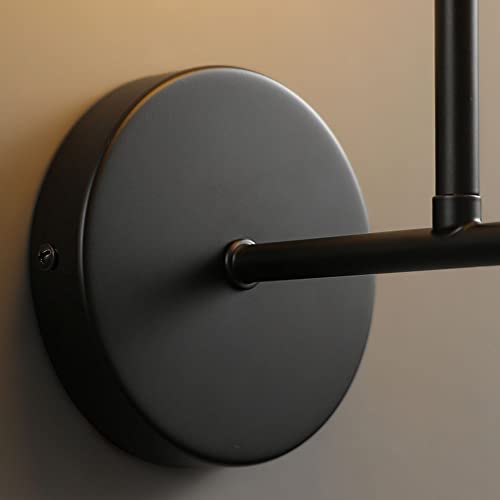 Lámparas de pared de metal con difusor de vidrio antirreflejos 6