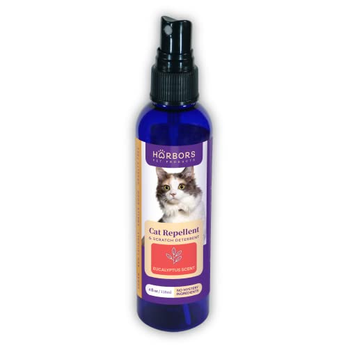 Harbors Cat Repellent  Scented | Cat Repellent Spray Indoor  4 Oz | Cat Training Spray | Cat Repellent for Furniture | Cat Repellent for Plant eucalyptus  Cucciolini Doodles Harbors cat repellent  scented | cat repellent spray indoor  4 oz | cat training spray | cat repellent for furniture | cat repellent for plant eucalyptus   cucciolini doodles