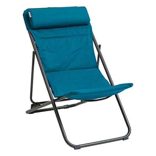 Hespéride - Chilienne de Jardin Pliante Jubba Bleu Canard et Graphite - 3,6 X 3,6 m - Structure Et Lames en Aluminium - Mobilier d'Extérieur Terrasse