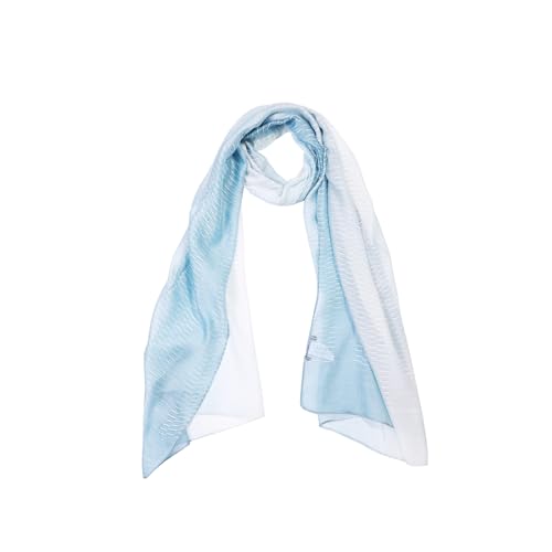 Long Chiffon Feeling Scarf Gradient Shaded Colors Lightweight Elegant Soft Scarf For Womens