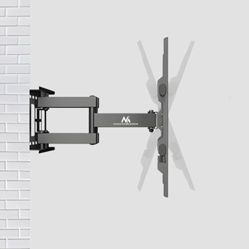 Maclean TV-Wandhalterung für 32-85" Fernseher bis 60 kg | neigbar, schwenkbar, Abstand 65-390mm | VESA 200x100 bis 600x400 mm, kompatibel mit OLED, QLED, LED, LCD, inkl. Montagezubehör und Wasserwaage – Bild 5
