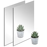 (2-Pack) 12" x 24" Silver Mirrored Acrylic – 5/64" Thick; Perfect for Decorative Furniture, Craft Pr