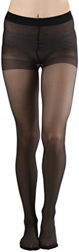 Image of ToBeInStyle Women's Classic Cuban Heel Contrast Backseam Sheers Pantyhose