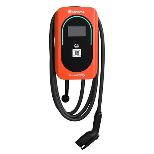 LEDVANCE Phase EV Commercial Charger, Gen 2, Level 2, 48 Amp, 11.5kW, J1772 Charge Gun, 25 ft Cable...