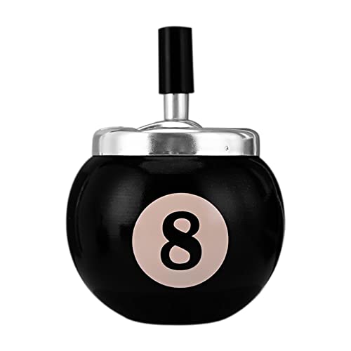 LdawyDE Cendrier Exterieur Ø12CM Acier inoxydable Cendrier Poussoir Cendrier Fermé vent avec couvercle Cover