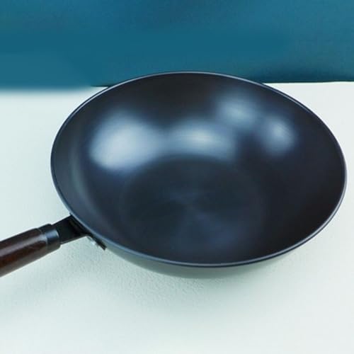 Wok de hierro robusto con mango antiadherente para cocinar miniatura 7