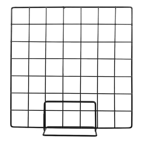 EXCEART Panneau de Grille D'affichage Artistique en Fer Noir Robuste Base Stable, Cadre Grillagé Polyvalent pour Exposition Artisanale et Décoration de...
