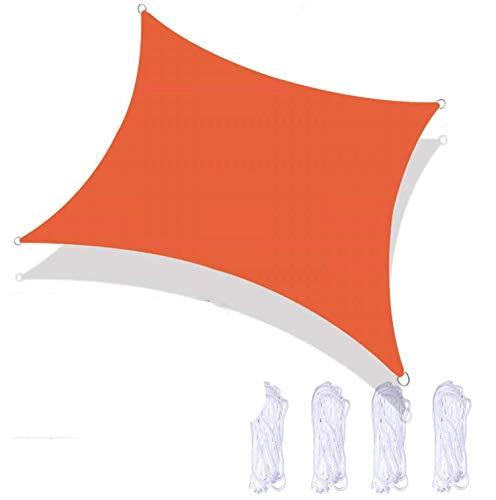 Voile d'ombrage extérieur orange rectangulaire imperméable 3x5m