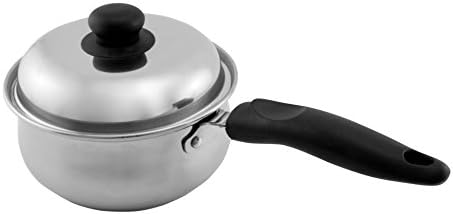 Empire Collection EMP1001 Classic Saucepan with Lid, Tri-Ply Stainless Encapsulated Base and Bakelite Handles, 1 Quart Capacity (Pack of 10)