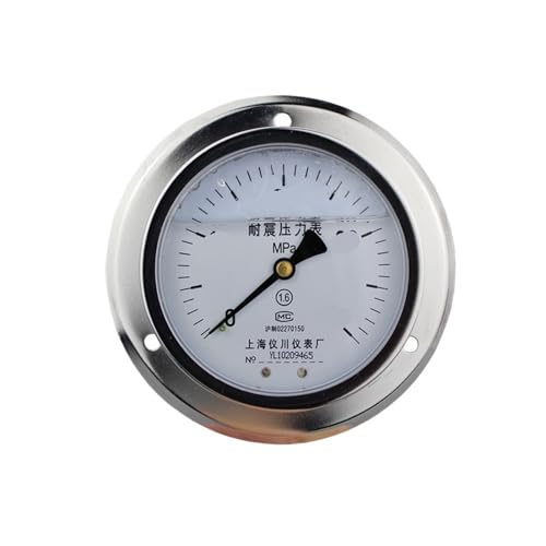 Manomètre axial YN-100ZT avec collerette de fixation 10 MPa pour mesure de pression fluide
