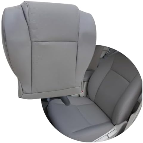 ATUOTPO Front Driver Or Passenger Side Bottom Perforated Leather Seat Cover Gray Compatible with Toyota Sequoia Tundra 2007 2008 2009 2010 2011 2012 2013 Cover
