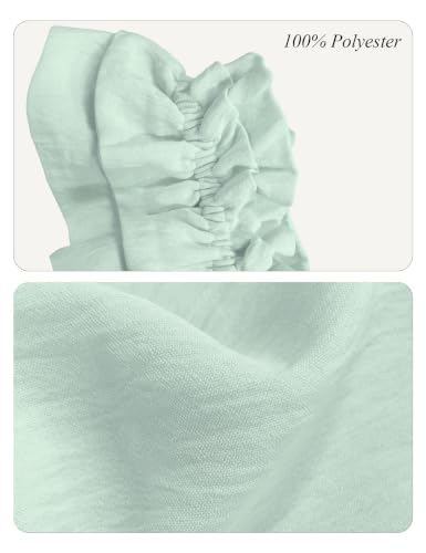 Image of KFUBUO Womens Pajamas Set 2 Piece Ruffle Pj Soft Tank Top and Shorts Sleepwear Set Bridal Pajama for Women Set