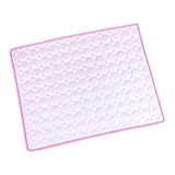 perfk Colchoneta de refrigeración para Perros Colchoneta para Dormir Colchón Manta de refrigeración para Mascotas Almohadilla de Hielo para Mascotas Cojín, Rosa M