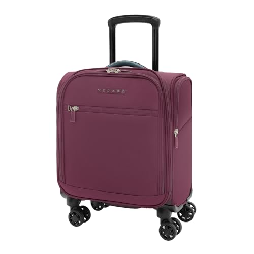 Image of VERAGE Carry On Underseat Luggage with Wheels & USB Port, Wheeled Spinner Bag Carry-on Luggages for Airlines, Lightweight Suitcase Men Women, Pilots and Crew (Upgrade-14-Inch Compact)