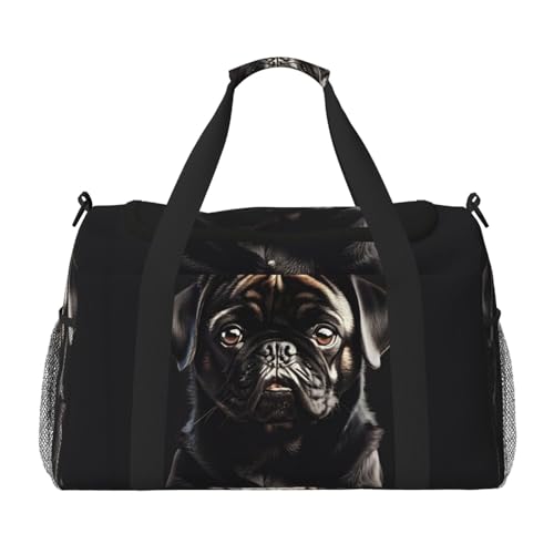 Sac de week-end carlin noir pour femme idéal comme bagage cabine et voyage
