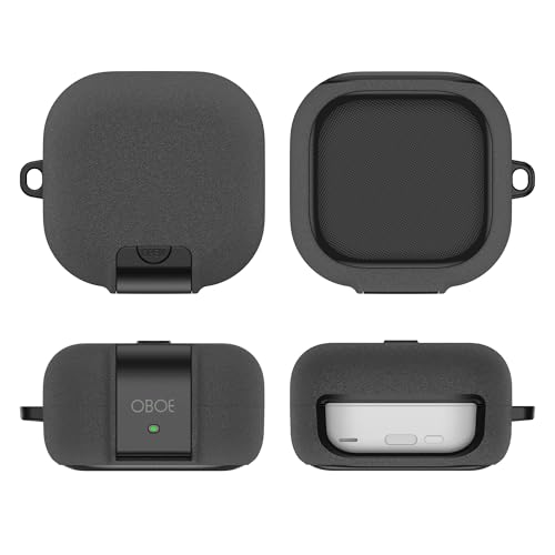 Image of Oboe Aegis Case 'Compatible with' Samsung Galaxy Buds 4 & 4 Pro Case with Phone Stand & Keyring (Stone Grey) [Buds & ChargingCase NOT Included]