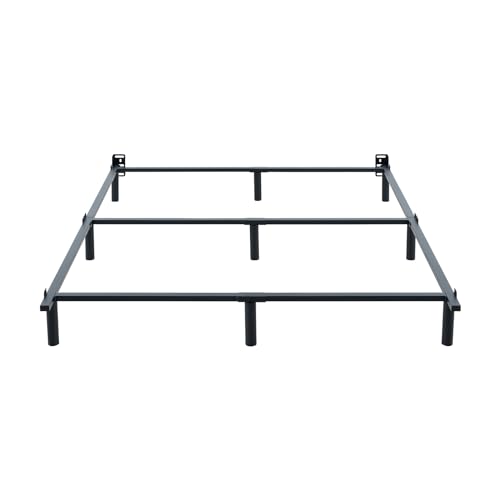 NELGUTA Basics Metal Bed Frame, 7 Inch Support for Box Spring and Mattress Set, Black, Full