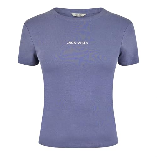 Jack Wills Womens Baby T-Shirt Dusky Blue 6