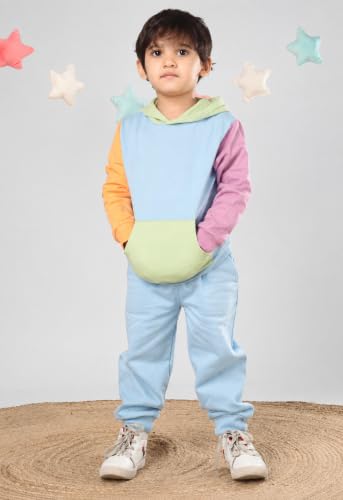 Image of POLKA TOTS 100% Cotton Co-Ord Joggers for Kids | Trendy Sweatshirt & Joggers Set | All Season Wear for Kids, Toddler & Newborn | Soft & Breathable Dress for Boys & Girls | from 6 Months to 8 Years