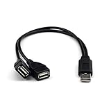 Características: perg Transferencia Cable Adaptador USB 2.0 1 Macho a 2 Dual de Hembra Jack y Splitter Durable Cable de alimentación