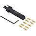 MGEHR1212-2 Lathe Grooving Tool Holder with 10Pcs MGMN200 Carbide Inserts and L Wrench, 12x12mm Shank, 2mm Grooving Width, Alloy Steel, for CNC Turning