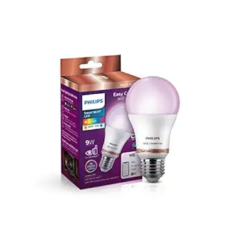 PHILIPS Wiz Smart WI-Fi LED Bulb E27 9-Watt, Compatible with Amazon Alexa and Google Assistant (Pack of 1)