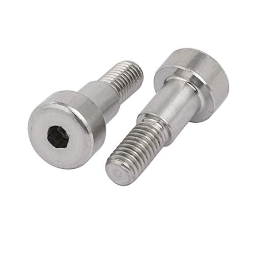 Sourcingmap 10pcs 304 Stainless Steel Hex Socket Shoulder Bolt 6mm Shoulder Dia 8mm Shoulder Length M5 Thread - Image 2