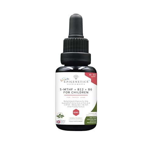5-MTHF + B12 + B6 for Children 30ml | Active Methylfolate Drops with Quatrefolic | Methyl B12 & P5P Vitamin B6 | Child-Friendly Liquid Formula | UK Made