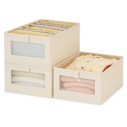 Caixa Organizadora 18L Dobrável com Visor Transparente | Cesto Multiuso para Closet, Armário, Lavanderia e Quarto (3)