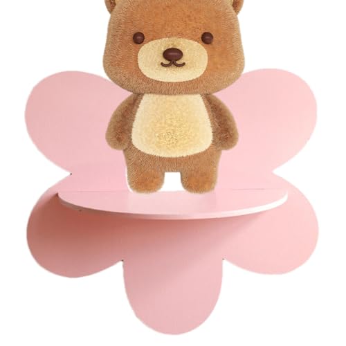 Genérico Estante de Pared para Plantas con Flores de Margarita,Estante de Pared Flotante para Flores | Lindo pequeño de Madera,Estantes flotantes de Madera para, Estante de exhibición Bohemio par