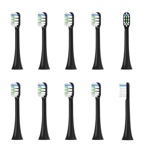 10 Piezas Cabezal de Recambio para Cepillos de Dientes Cabezal de Recambio para Cepillos de Dientes Eléctricos para SOOCAS Cabezal de Cepillo de Dientes Eléctrico X3Pro/ X3U/ X5/ V1/ V2/ D2/ X1 Recamb