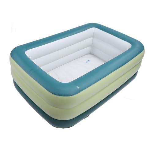 LuminescentDream Piscina Familiar,Piscina de Jardin,Piscina Hinchable Rectangular Piscina Hinchable Plegable Piscina Desmontable Hinchable para Adolescente Familia Exterior Jardín Interior Agua Juego