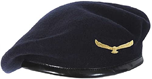 Unisex French Woolen Beret Cap - Traditional Army Style Rajputana Classic European Hat, Che Guevara Style Blue-image-28