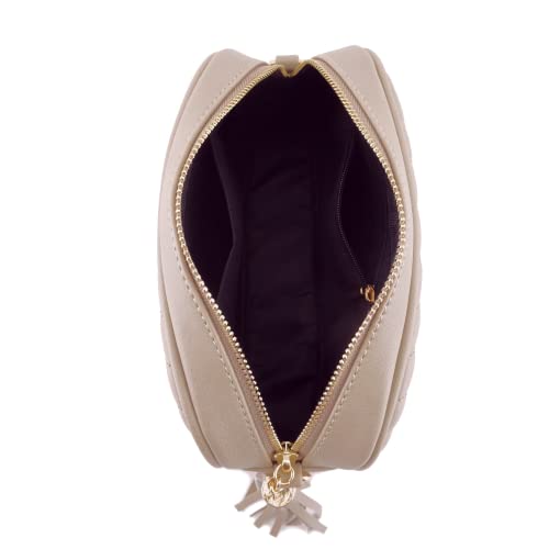 Image of Simple Shoulder Crossbody Bag With Metal Chain Strap And Tassel Top Zipper