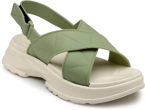 JUMPLITE Women's Green PVC Casual Sandal - JL-ART-539-2A-Green_36