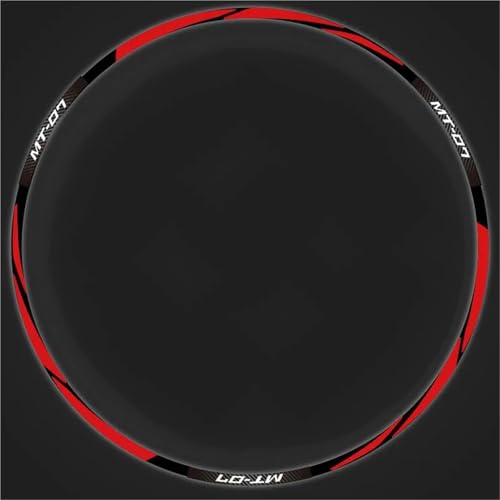 Bande jante MT-07 autocollant de roue étanche et réfléchissant Rosso
