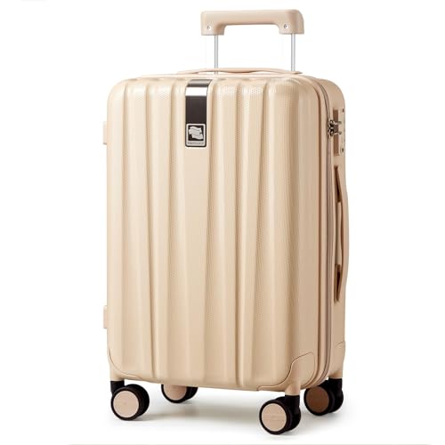 Image of Hanke 29 Inch Luggage Suitcases With Spinner Wheels Lightweight PC hardside Rolling Suitcase With Travel Lock, Checked-Large 29-Inch（Cuba Sand）