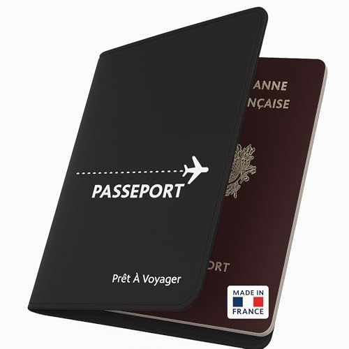 Prêt À Voyager® Étui Passeport Noir – Gomme Soft Touch
