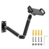 Compatibilité: La largeur du support est réglable de 13,5 cm à 28,5 cm, ce qui le rend compatible avec toutes les tablettes et liseuses électroniques de 4 à 13 pouces. Que vous utilisiez un iPad ou un Kindle, ce support mural tablettes ajustable universel s'adaptera parfaitement.