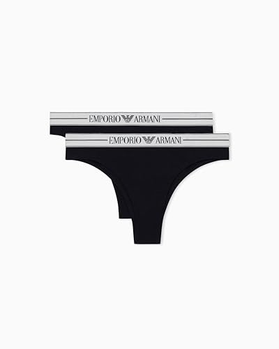 Emporio Armani 2-Pack Brazilian bragas de fondo para mujer en color negro y blanco 4