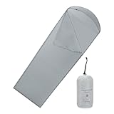 Qfdiwr Funda de Saco de Dormir Ligera - Sábana de Viaje Saco de Dormir - Forro de de Portátil para Senderismo Camping Festivales Escalada Viajes por Carretera